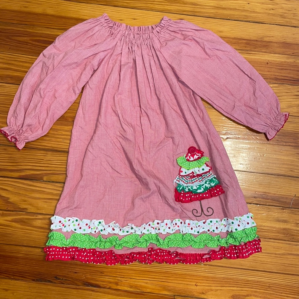 Christmas gingham dress